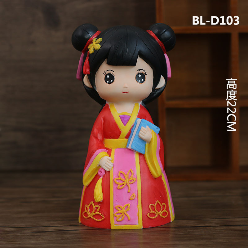[New Classical] Broken Plaster Painted Doll Vinyl Figurine Painted White Body DIY Handmade Coin Bank