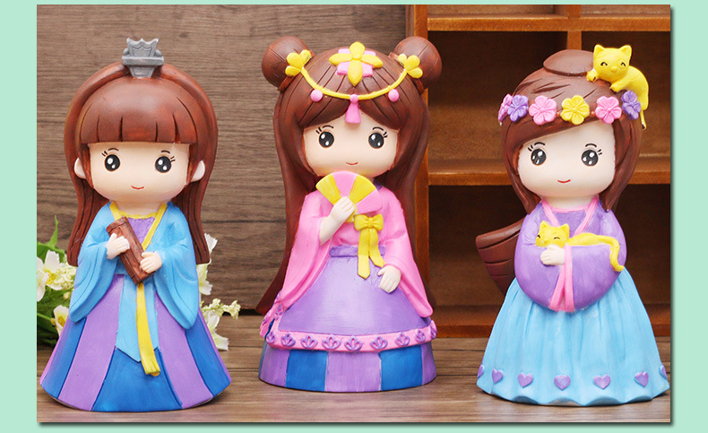 Original New Princess Drop-Resistant Plaster Painted Doll Vinyl Painted White Body Children Graffiti Handmade Toy