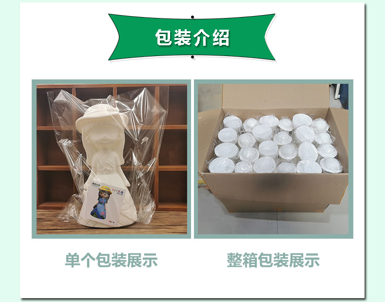 Original New Princess Drop-Resistant Plaster Painted Doll Vinyl Painted White Body Children Graffiti Handmade Toy