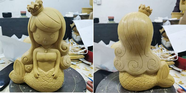 Original New Princess Drop-Resistant Plaster Painted Doll Vinyl Painted White Body Children Graffiti Handmade Toy