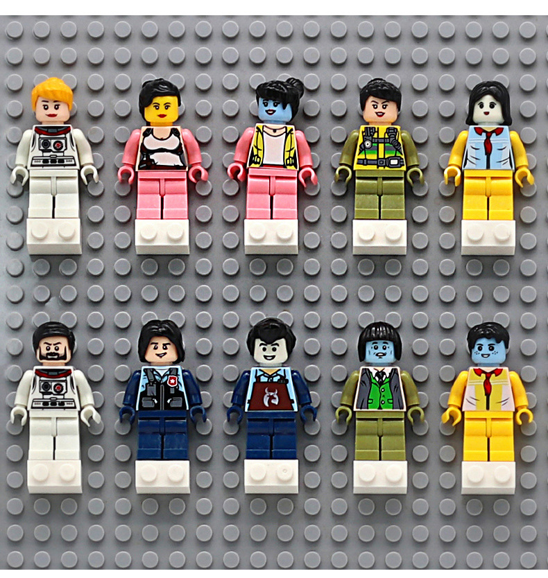 Blocks Little Doll 10 Different Occupations Building Blocks Doll Building Blocks Doll Children Puzzle Assembled Toys