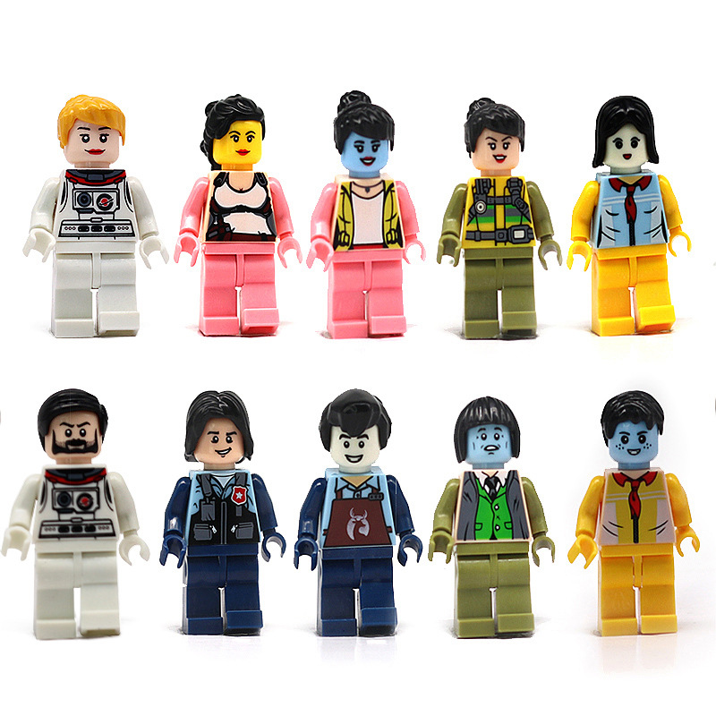 Blocks Little Doll 10 Different Occupations Building Blocks Doll Building Blocks Doll Children Puzzle Assembled Toys