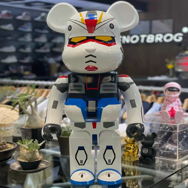 Large DIY Violent Bear Bearbrick Graffiti Fluid Painting White Body Graffiti Non-Plaster Doll Vinyl Toys Wholesale