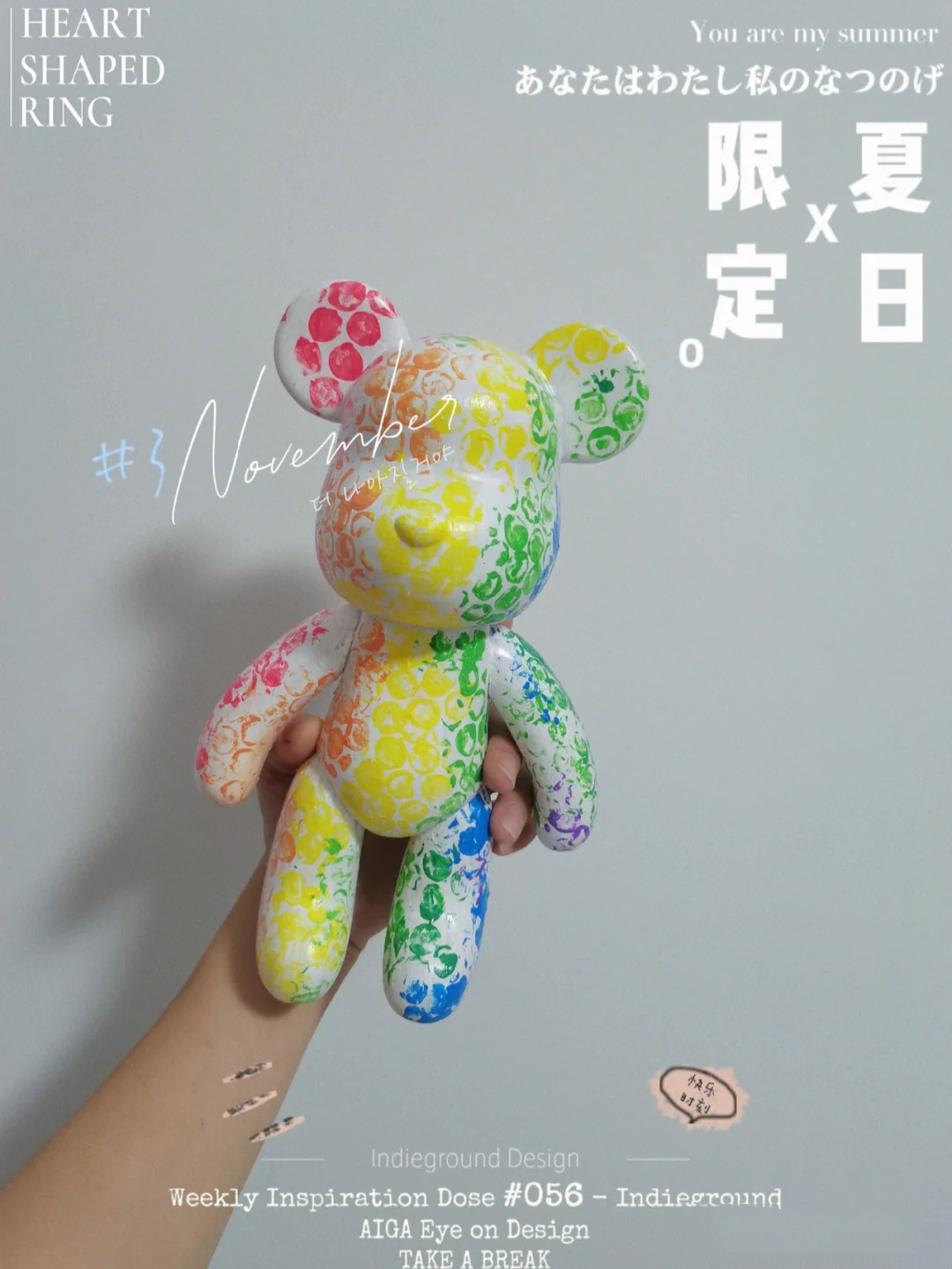 Large DIY Violent Bear Bearbrick Graffiti Fluid Painting White Body Graffiti Non-Plaster Doll Vinyl Toys Wholesale