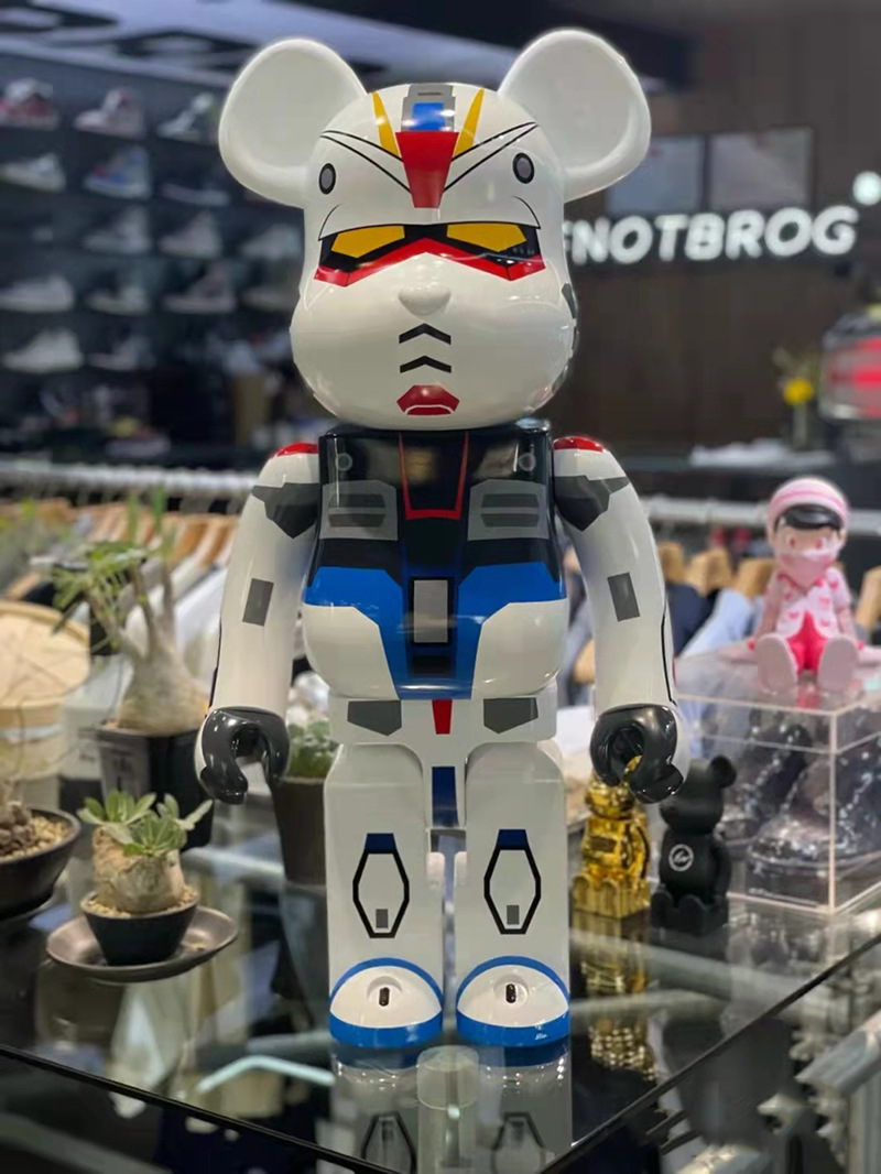 Large DIY Violent Bear Bearbrick Graffiti Fluid Painting White Body Graffiti Non-Plaster Doll Vinyl Toys Wholesale