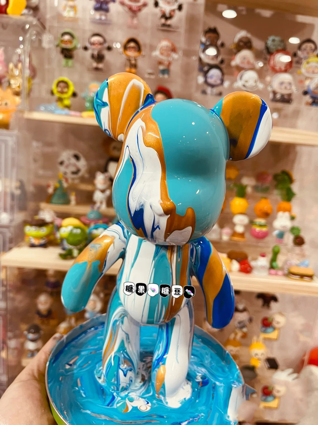 Large DIY Violent Bear Bearbrick Graffiti Fluid Painting White Body Graffiti Non-Plaster Doll Vinyl Toys Wholesale
