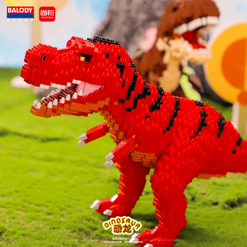 Beledi Dinosaur Particle Building Blocks Tyrannosaurus Tyrannosaurus Tyrannosaurus Raptor Jurassic Educational Assembling Puzzle Toys Doll Model
