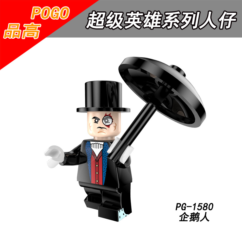 Pogo Blocks Pg8144 Super Heros Clown Sharon Carter Scarecrow Penguin Man Assembling Doll