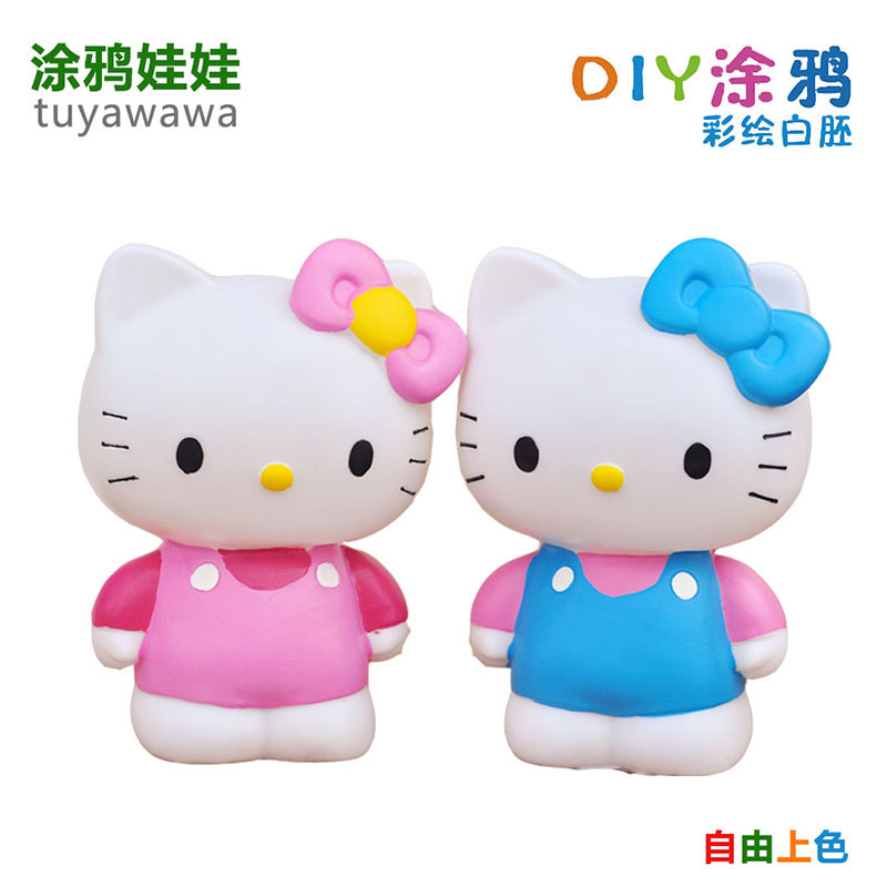Children&#039;s Coloring Toys Drop-Resistant Non-Plaster Doll Coin Bank Student Handmade DIY Painted Gift