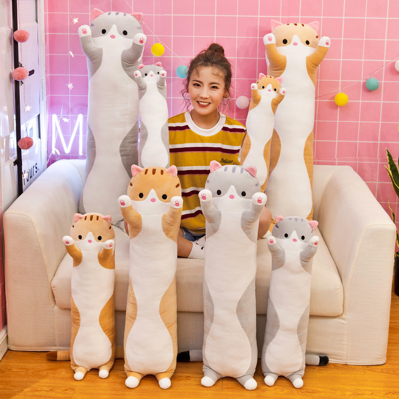 Strip Cat Pillow Plush Toy Doll Foreign Trade Doll Company Wholesale Custom Logo Birthday Gift