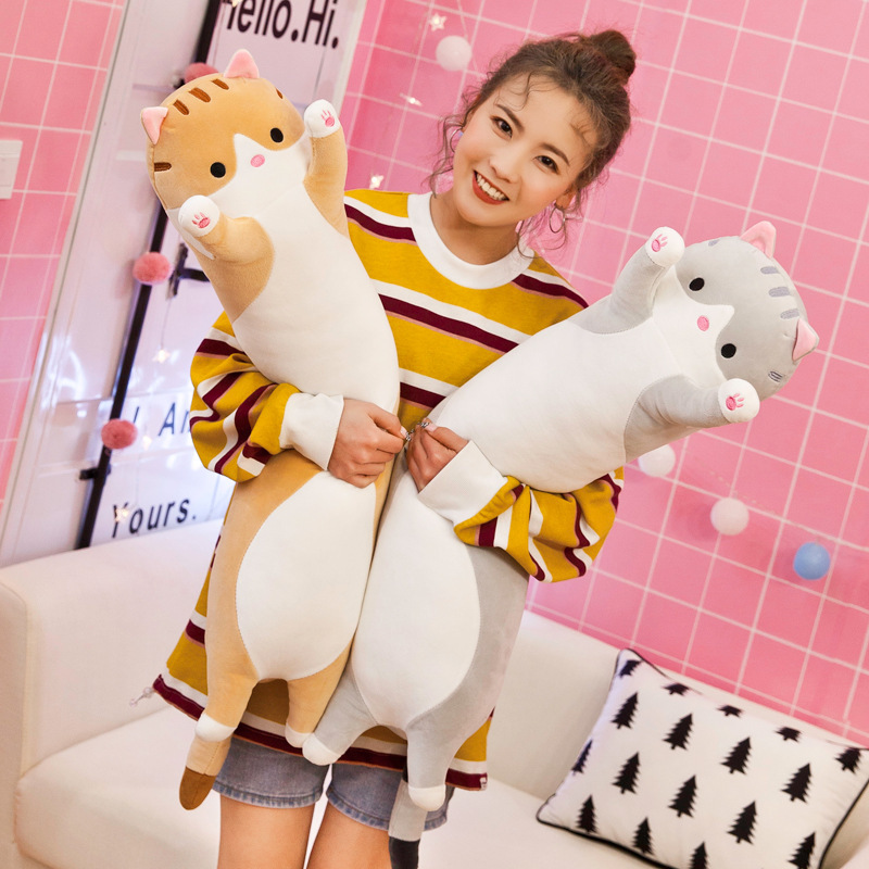 Strip Cat Pillow Plush Toy Doll Foreign Trade Doll Company Wholesale Custom Logo Birthday Gift