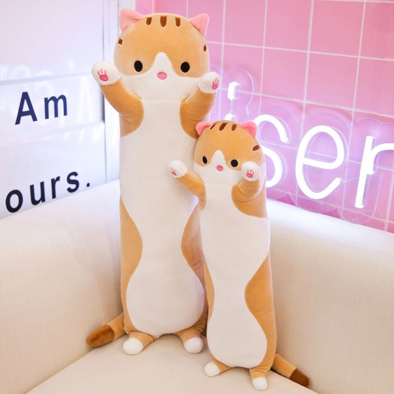 Strip Cat Pillow Plush Toy Doll Foreign Trade Doll Company Wholesale Custom Logo Birthday Gift