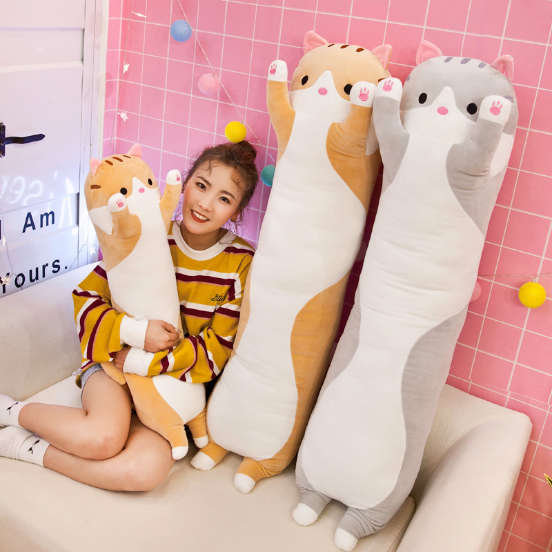 Strip Cat Pillow Plush Toy Doll Foreign Trade Doll Company Wholesale Custom Logo Birthday Gift