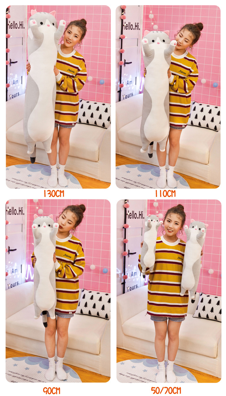 Strip Cat Pillow Plush Toy Doll Foreign Trade Doll Company Wholesale Custom Logo Birthday Gift