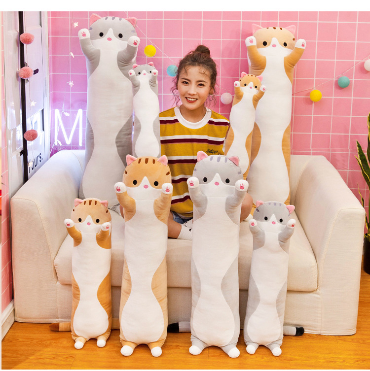 Strip Cat Pillow Plush Toy Doll Foreign Trade Doll Company Wholesale Custom Logo Birthday Gift
