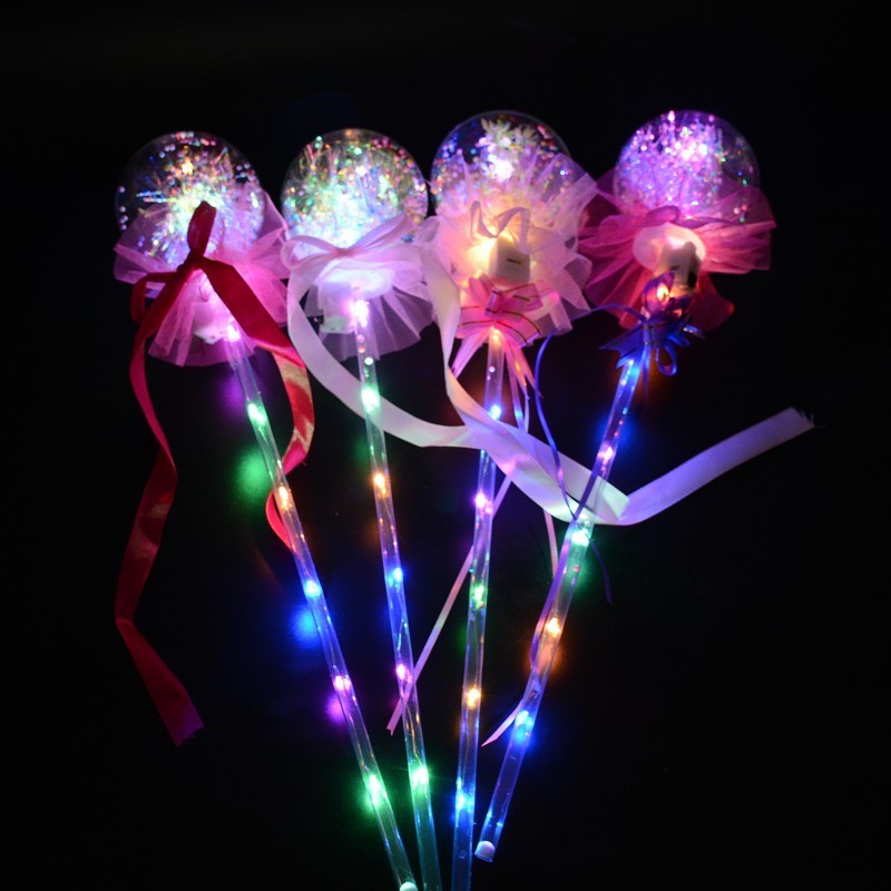 New Fairy Bounce Ball Glow Stick Children&#039;s Luminous Toys Stall Drainage Star Sky Ball Cartoon Magic Starry Sky Stick