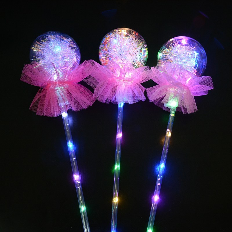 New Fairy Bounce Ball Glow Stick Children&#039;s Luminous Toys Stall Drainage Star Sky Ball Cartoon Magic Starry Sky Stick