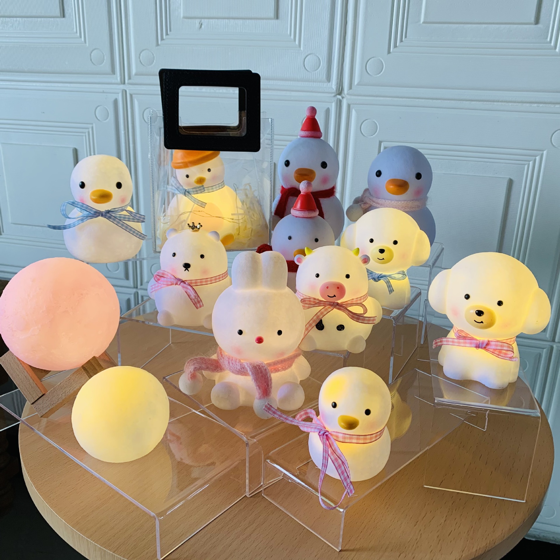 Popular Led Vinyl Small Night Lamp Duck Cartoon Ins Creative Night Market Stall Supply Night Market Children&#039;s Luminous Toys