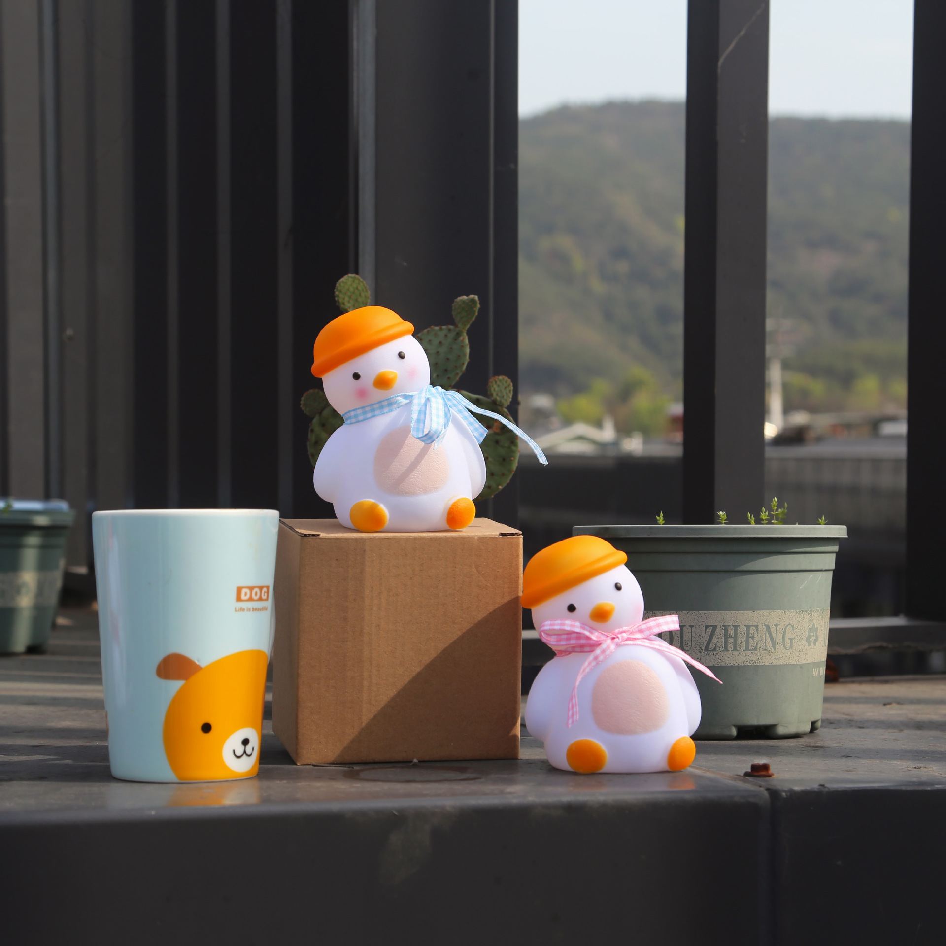 Popular Led Vinyl Small Night Lamp Duck Cartoon Ins Creative Night Market Stall Supply Night Market Children's Luminous Toys
