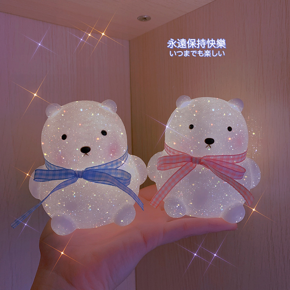 Popular Led Vinyl Small Night Lamp Duck Cartoon Ins Creative Night Market Stall Supply Night Market Children's Luminous Toys