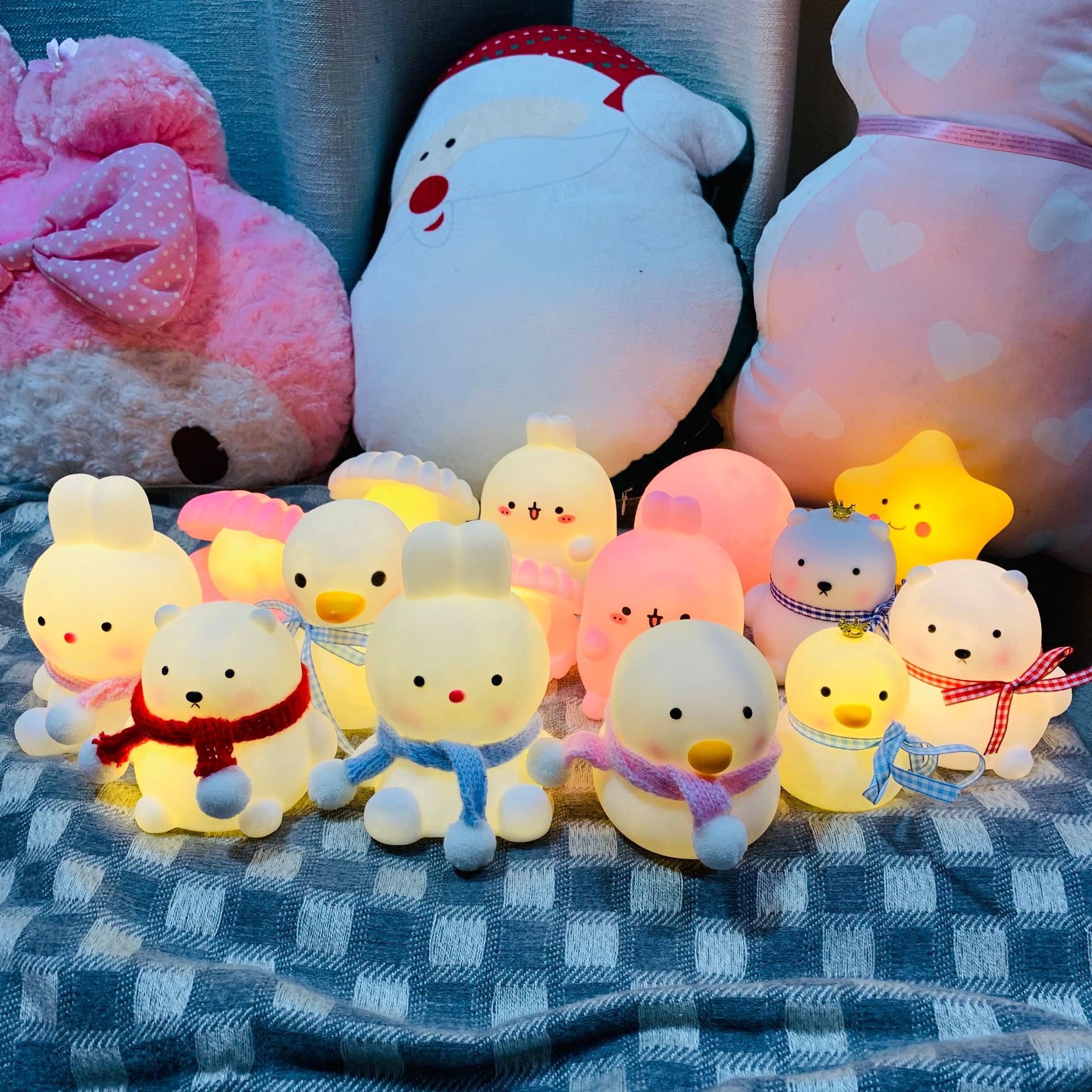 Popular Led Vinyl Small Night Lamp Duck Cartoon Ins Creative Night Market Stall Supply Night Market Children's Luminous Toys