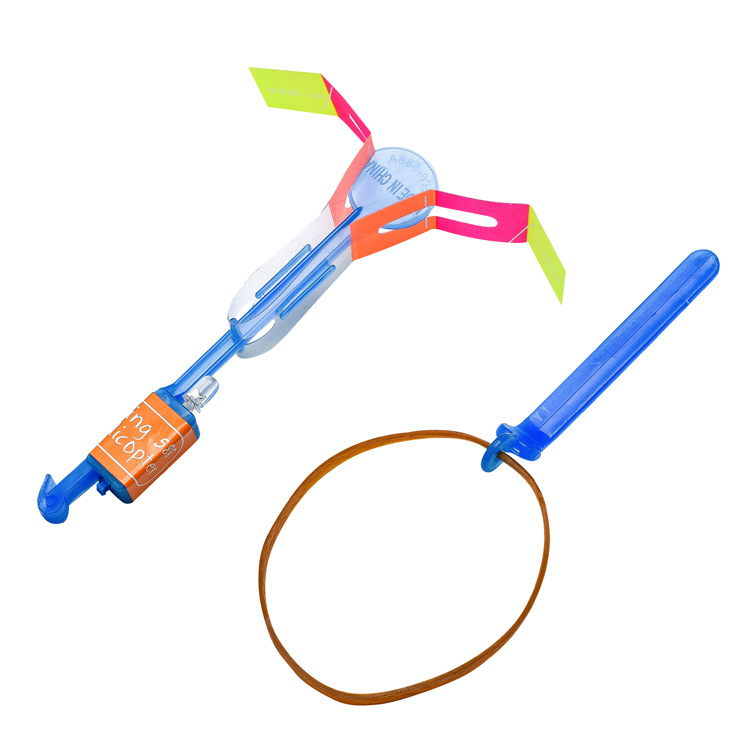 Stall Night Market Children&#039;s Luminous Toys Small Rocket Volume Express LED Flash Slingshot Catapult Rocket Sky Dancers Bamboo Dragonfly