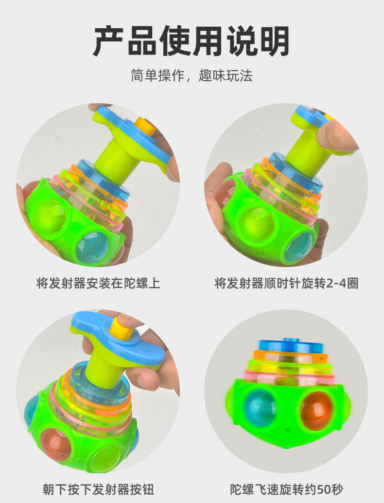 Internet Celebrity Children's Luminous Toys Light Music Gyro Rotating Toy Boys and Girls Stall Square Wholesale Cross-Border Internet Celebrity Children's Luminous Toys Light Music Gyro Rotating Toy Boys and Girls Stall Square Wholesale Cross-Border