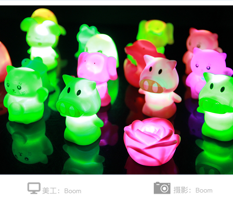 Stall Luminous Toys Throw the Circle Colorful LED Flash Night Light Children's Gift Night Market Square Hot Sale