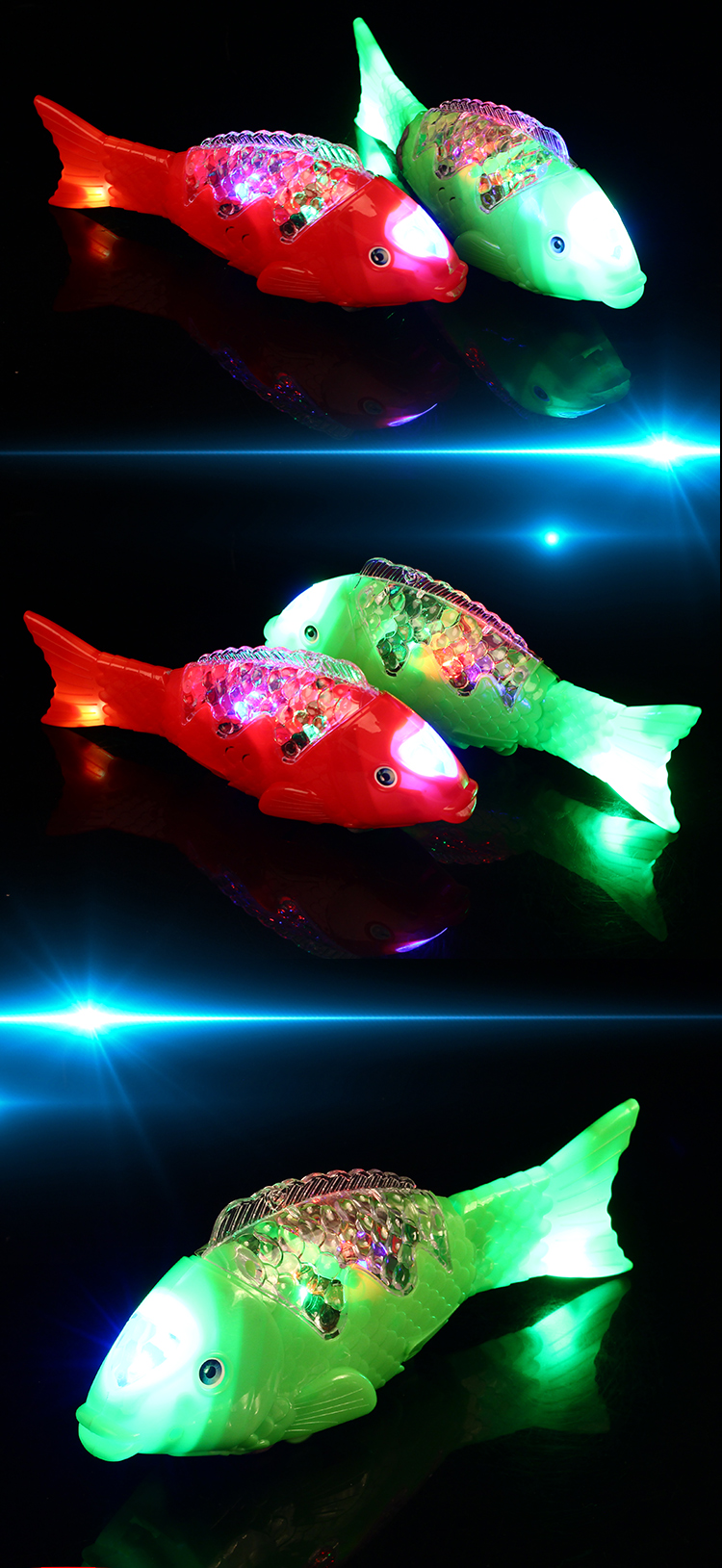Colorful Projection Electric Fish Transparent Swing Fish Singing Children Night Market Luminous Toys Wholesale Stall New Colorful Projection Electric Fish Transparent Swing Fish Singing Children Night Market Luminous Toys Wholesale Stall New