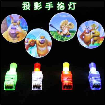 Cartoon Finger Projection Lamp Finger Lights Ring Light Led Stall Hot Sale Children&#039;s Luminous Toys