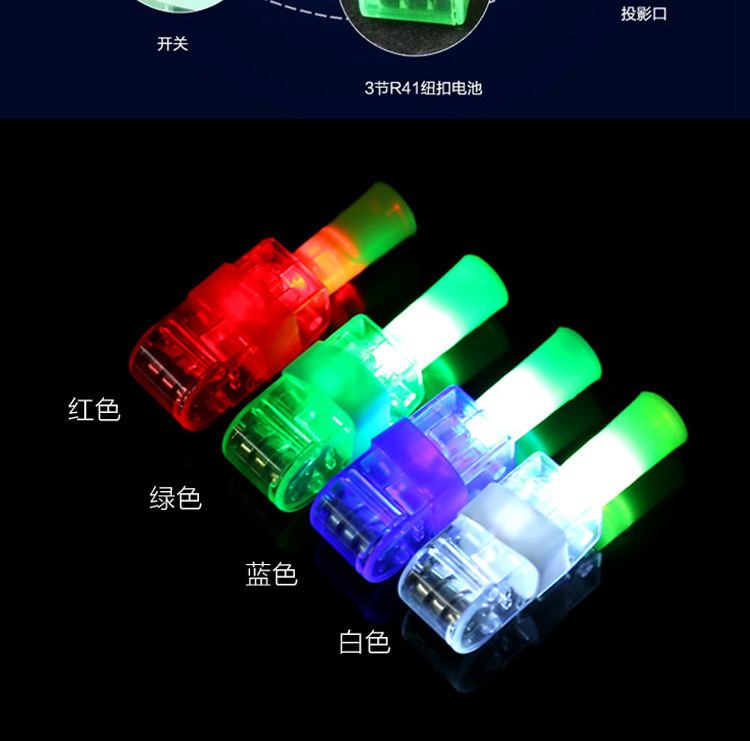 Cartoon Finger Projection Lamp Finger Lights Ring Light Led Stall Hot Sale Children's Luminous Toys