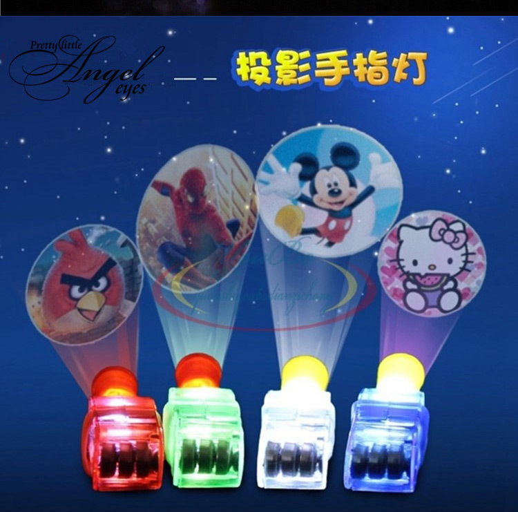 Cartoon Finger Projection Lamp Finger Lights Ring Light Led Stall Hot Sale Children's Luminous Toys