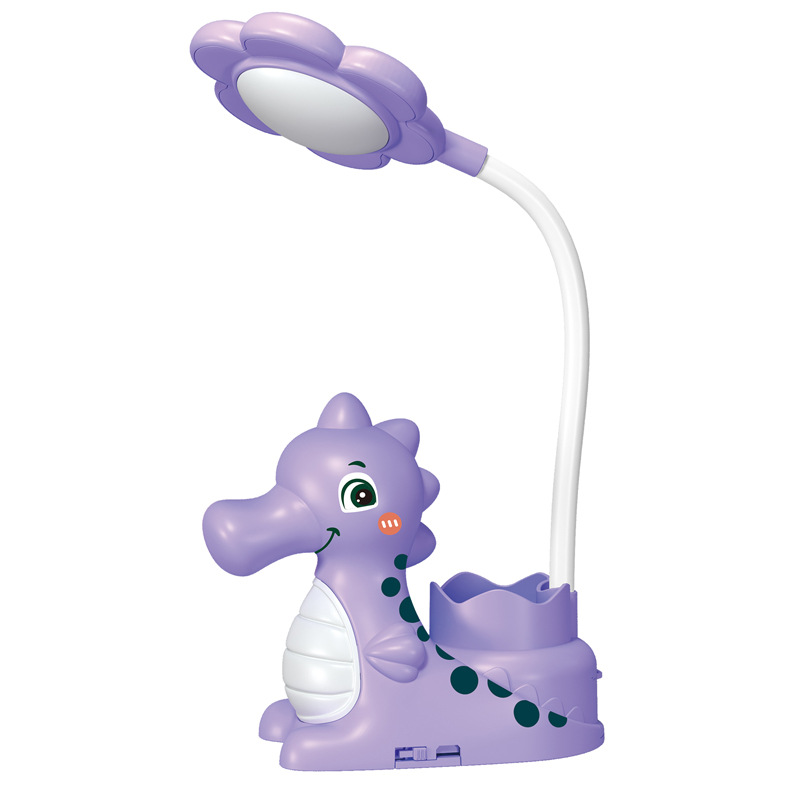 Creative Pen Holder Table Lamp Charging Plug-in Dual-Use Three-Color Adjustable Gift Children&#039;s Night Market Stall Luminous Toys