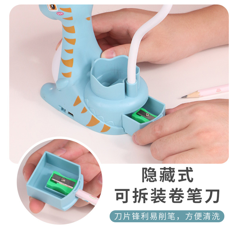Creative Pen Holder Table Lamp Charging Plug-in Dual-Use Three-Color Adjustable Gift Children&#039;s Night Market Stall Luminous Toys