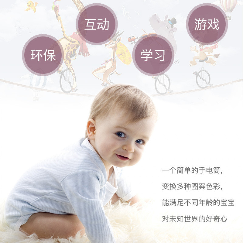 Projection Toys Foreign Trade Educational Projection Flashlight Luminous Toys New Exotic Children Gift Toys One Piece Dropshipping