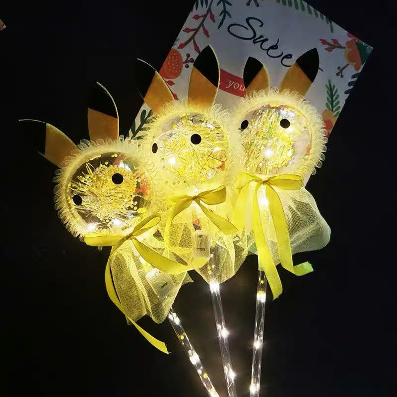 Night Market Stall Drainage Flash Magic Wand Star Sky Ball Glow Stick Magic Wand Bounce Ball Children's Luminous Toys