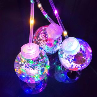 New Flash Magic Wand Glow Stick Children's Luminous Toys Stall Drainage Bounce Ball Star Sky Ball Magic Wand