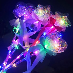 New Flash Magic Wand Glow Stick Children's Luminous Toys Stall Drainage Bounce Ball Star Sky Ball Magic Wand