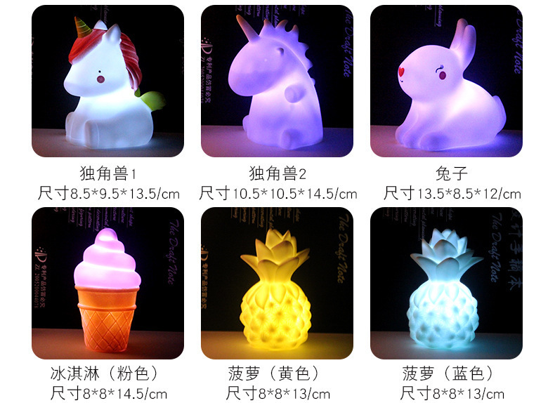 Cartoon Ins Popular Bedroom Bedside Small Night Lamp Vinyl Children's Stall Luminous Toys Christmas Gift Wholesale Cartoon Ins Popular Bedroom Bedside Small Night Lamp Vinyl Children's Stall Luminous Toys Christmas Gift Wholesale