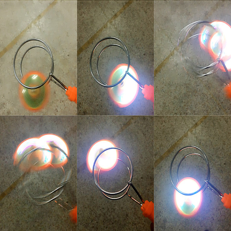 Yiwu Colorful Luminous Toys Children&#039;s Gyro New Stall Hot Selling Children&#039;s Toys Magnetic Magic Track Gyro