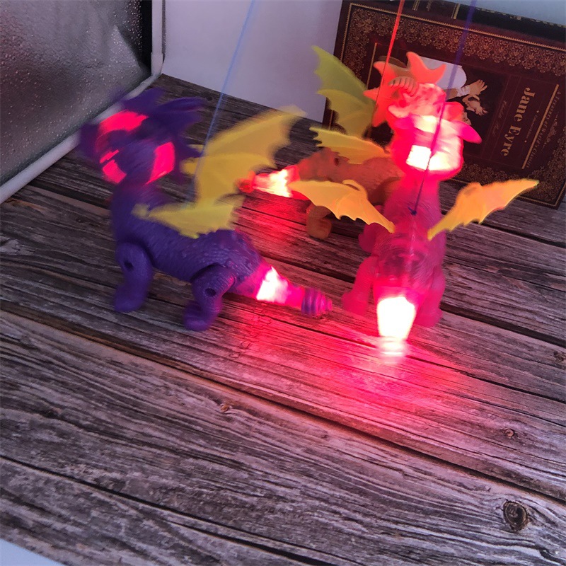 Electric Leash Flying Dragon Music Leash Dinosaur Simulation Dinosaur Hot Sale Stall Luminous Toys Wholesale
