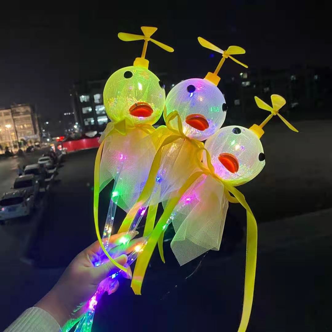 New Flash Magic Wand Children&#039;s Luminous Toys Stall Drainage Bounce Ball Star Sky Ball Cartoon Magic Stick Props