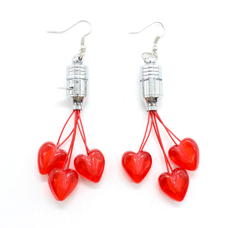 ZD Shiny Ear Stud Luminous Toys Cheering Props Party Supplies Factory Direct Sales Foreign Trade Popular Style Heart-Shaped LED
