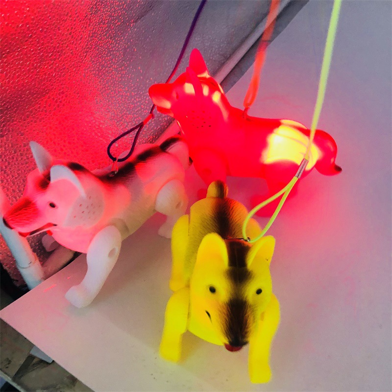 Leash German Shepherd Dog Luminous Music Electric Dog Children's Luminous Toys Children's Night Market Stall Hot Sale Toys Wholesale