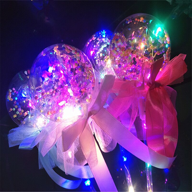Tiktok Cartoon Star Sky Ball Magic Wand New Bounce Ball Children Magic Wand Luminous Toys Night Market Square