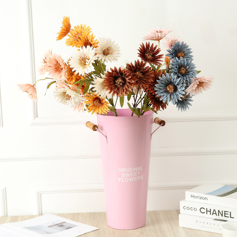 Simulation Daisy Six Fireworks Chrysanthemum Home Living Room Gardening Project Ornamental Flower Wedding Style Ornamental Flower