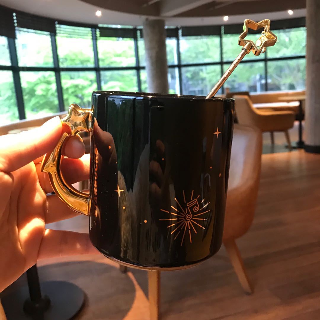 One Product Dropshipping 2019 Limited Late Night Starry Cup Star Wind Fireworks Bloom Black Mug Coffee Cup