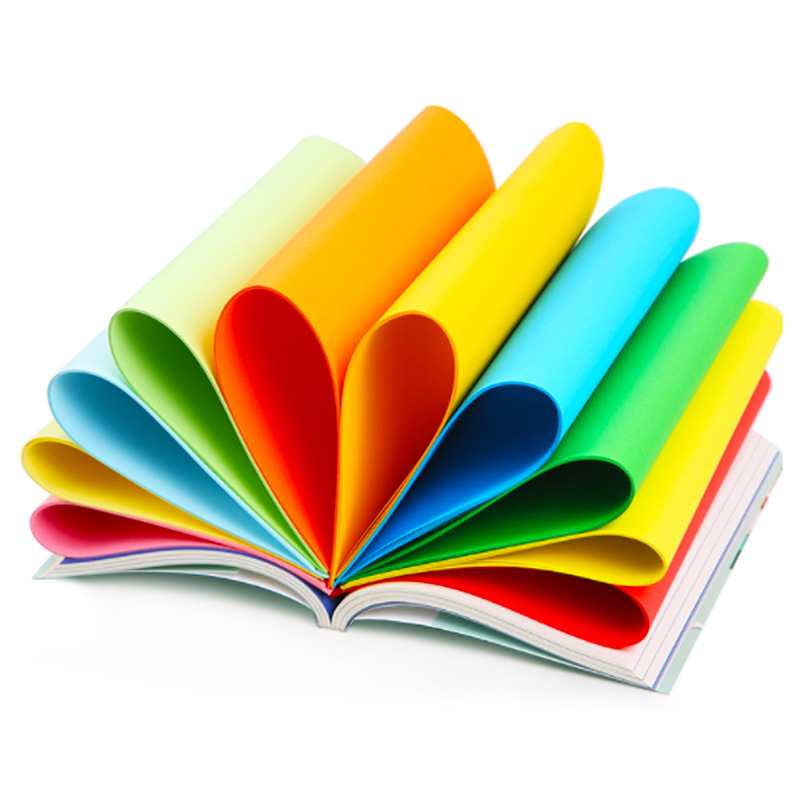 Handmade Lantern Paper A4 Colored Paper Student Handmade Paper Folding 10 Colors Ten Colors Mixed 80G A4 Color Copy Paper Paper Cutting