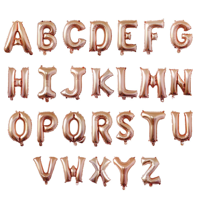 16-Inch Thin Body Imitation Beautiful English Letters Golden Silver Aluminum Balloon Birthday Anniversary Event Decoration Balloon 16-Inch Thin Body Imitation Beautiful English Letters Golden Silver Aluminum Balloon Birthday Anniversary Event Decoration Balloon