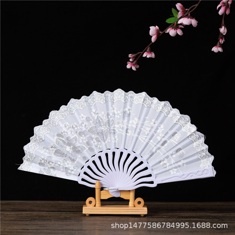 Chinese Style Keel Fan Hot Silver Powder Dance Fan Wedding Fan Spanish Fan Female Fan Folding Fan Advertising Fan Wholesale Chinese Style Keel Fan Hot Silver Powder Dance Fan Wedding Fan Spanish Fan Female Fan Folding Fan Advertising Fan Wholesale